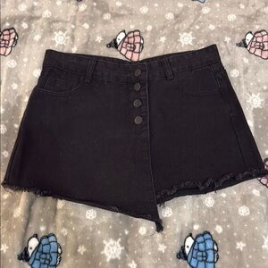 Women's Black Denim Shorts